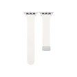 Sheepskin Texture Magnetic Folding Buckle Watch Band For Apple Watch 8 45mm(White) - Watch Bands by PMC TechLife | Online Shopping South Africa | PMC TechLife