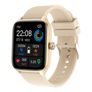 T19 Pro 1.96 inch IP67 Water-resistant Silicone Band Smart Watch, Supports Dual-mode Bluetooth Call / Heart Rate Monitoring(Gold)