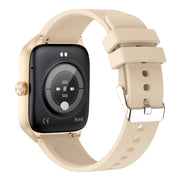 T19 Pro 1.96 inch IP67 Water-resistant Silicone Band Smart Watch, Supports Dual-mode Bluetooth Call / Heart Rate Monitoring(Gold)