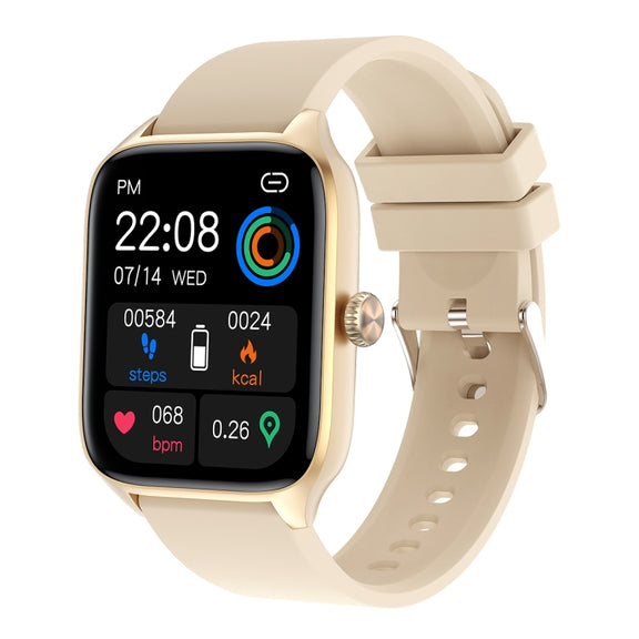 T19 Pro 1.96 inch IP67 Water-resistant Silicone Band Smart Watch, Supports Dual-mode Bluetooth Call / Heart Rate Monitoring(Gold)
