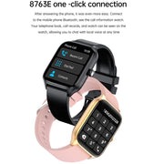 T19 Pro 1.96 inch IP67 Water-resistant Silicone Band Smart Watch, Supports Dual-mode Bluetooth Call / Heart Rate Monitoring(Gold)