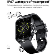 T19 Pro 1.96 inch IP67 Water-resistant Silicone Band Smart Watch, Supports Dual-mode Bluetooth Call / Heart Rate Monitoring(Gold)