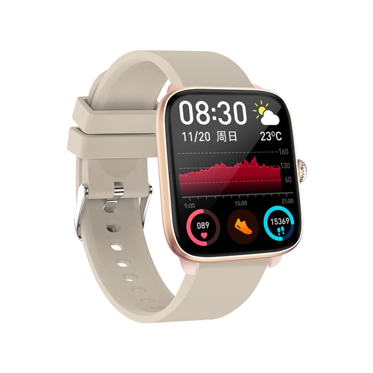T20 1.96 inch IP67 Water-resistant Silicone Band Smart Watch, Supports Dual-mode Bluetooth Call / Heart Rate Monitoring(Gold)