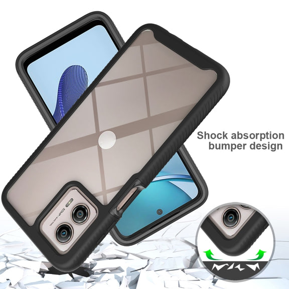 For Motorola Moto G13 / G23 Starry Sky Full Body Hybrid Shockproof Phone Case with PET Film(Purple)