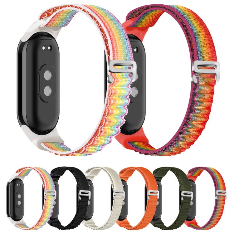 For Xiaomi Mi Band 8 Loop Nylon Watch Band(Orange) - Watch Bands by PMC TechLife | Online Shopping South Africa | PMC TechLife