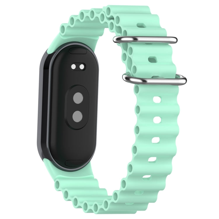 For Xiaomi Mi Band 8 Ocean Silicone Watch Band(Blue Sea Color)