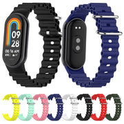 For Xiaomi Mi Band 8 Ocean Silicone Watch Band(Pink)