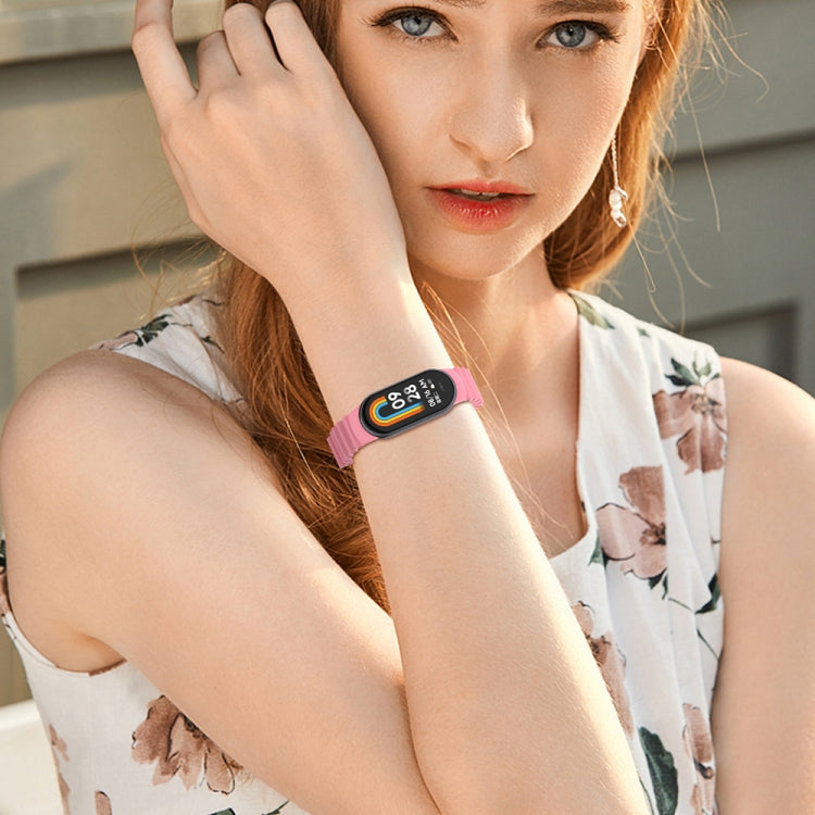 For Xiaomi Mi Band 8 Ocean Silicone Watch Band(Black) - Watch Bands by PMC TechLife | Online Shopping South Africa | PMC TechLife