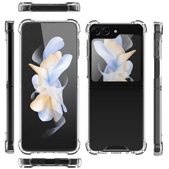 For Samsung Galaxy Z Flip5 Transparent PC + TPU Shockproof Phone Case