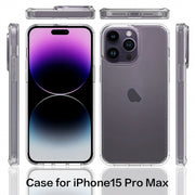 For iPhone 15 Pro Max Scratchproof Acrylic TPU Phone Case(Transparent)