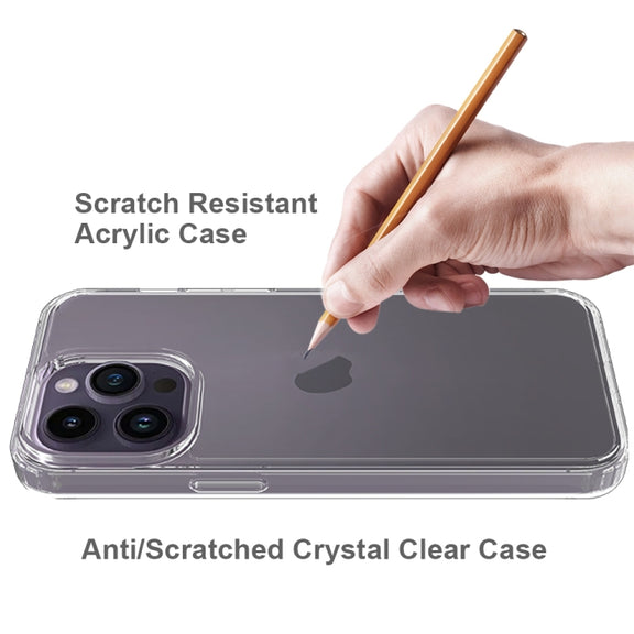 For iPhone 15 Pro Max Scratchproof Acrylic TPU Phone Case(Transparent)