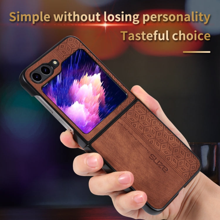 For Samsung Galaxy Z Fold5 AZNS 3D Embossed Skin Feel Phone Case(Purple)