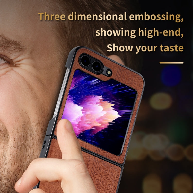 For Samsung Galaxy Z Fold5 AZNS 3D Embossed Skin Feel Phone Case(Purple)