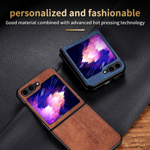 For Samsung Galaxy Z Fold5 AZNS 3D Embossed Skin Feel Phone Case(Purple)