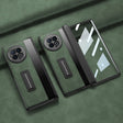 For vivo X Fold2 GKK Integrated Frosted Fold Hinge Leather Phone Case with Holder(Green) - vivo Cases by GKK | Online Shopping South Africa | PMC TechLife | Buy Now Pay Later Mobicred