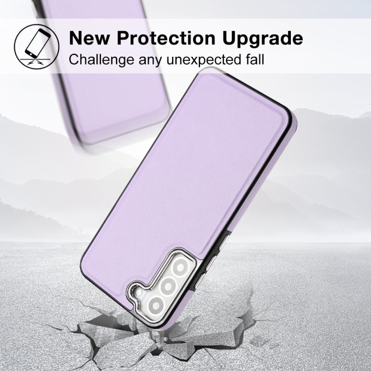 For Samsung Galaxy S22+ 5G Leather Texture Full Coverage Phone Case(Purple) - free shipping - PMC TechLife - Order now!