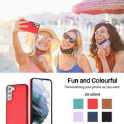 For Samsung Galaxy S23+ Leather Texture Full Coverage Phone Case(Red)