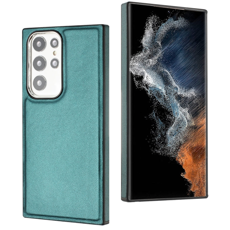 For Samsung Galaxy S23 Ultra Leather Texture Full Coverage Phone Case(Green)