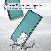 For Samsung Galaxy S23 Ultra Leather Texture Full Coverage Phone Case(Green)