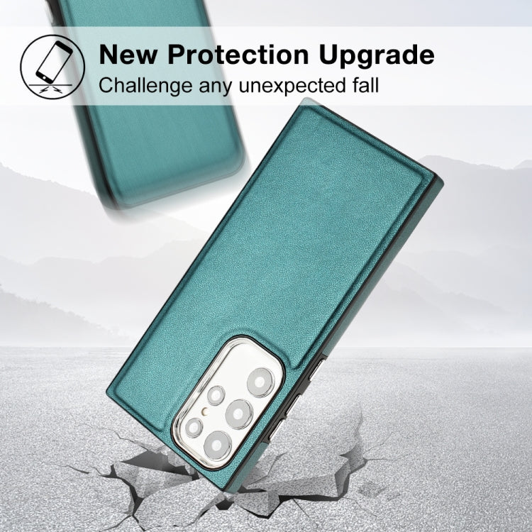 For Samsung Galaxy S23 Ultra Leather Texture Full Coverage Phone Case(Green)
