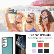 For Samsung Galaxy S23 Ultra Leather Texture Full Coverage Phone Case(Green)