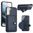 For Samsung Galaxy S23+ Shockproof Leather Phone Case with Card Holder(Blue) - free shipping - PMC TechLife - Order now!