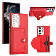 For Samsung Galaxy S22 Ultra 5G Shockproof Leather Phone Case with Card Holder(Red) - free shipping - PMC TechLife - Order now!