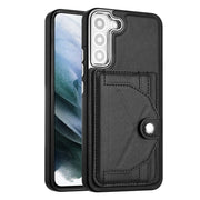 For Samsung Galaxy S22+ 5G Shockproof Leather Phone Case with Card Holder(Black)