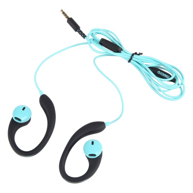 Mucro R12 Wired Stereo Over-Ear Sports Earphone, Length: 1.2m(Blue) - Sport Earphone by Mucro | Online Shopping South Africa | PMC TechLife | Buy Now Pay Later Mobicred