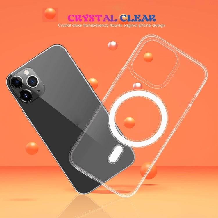 For iPhone 15 Pro Max MagSafe Clear Acrylic PC +TPU Phone Case(Transparent)