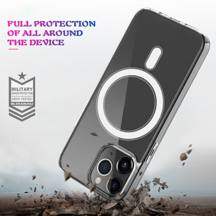 For iPhone 15 Pro Max MagSafe Clear Acrylic PC +TPU Phone Case(Transparent)