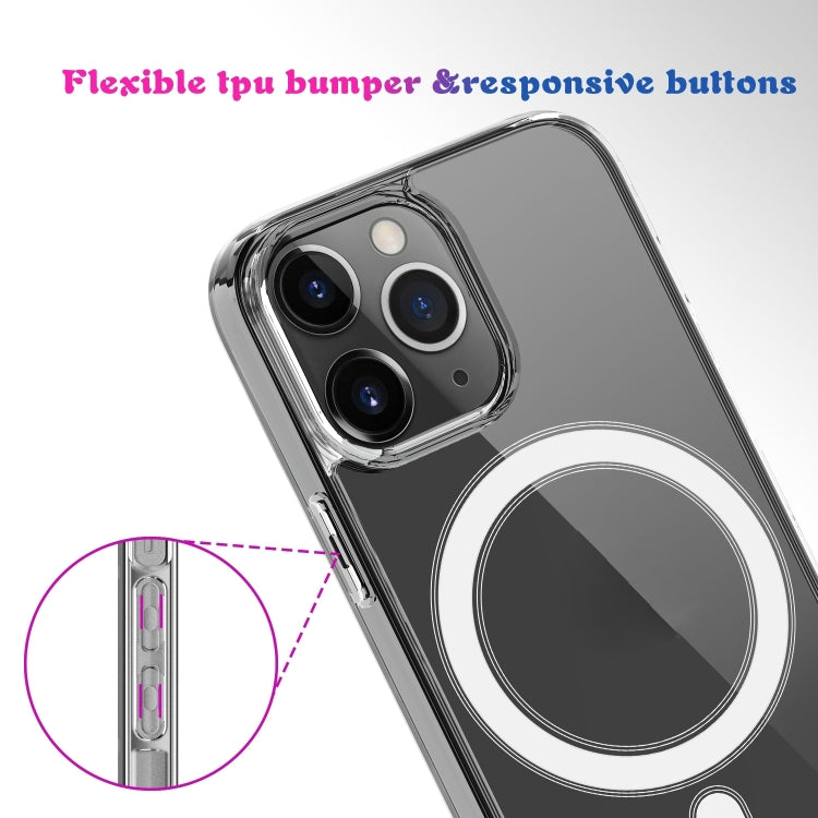 For iPhone 15 Pro Max MagSafe Clear Acrylic PC +TPU Phone Case(Transparent)