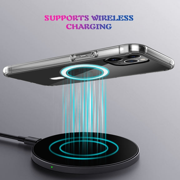 For iPhone 15 Pro Max MagSafe Clear Acrylic PC +TPU Phone Case(Transparent)