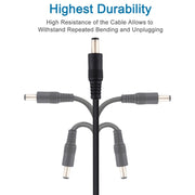 8A 5.5 x 2.1mm Female to Male DC Power Extension Cable(Black)