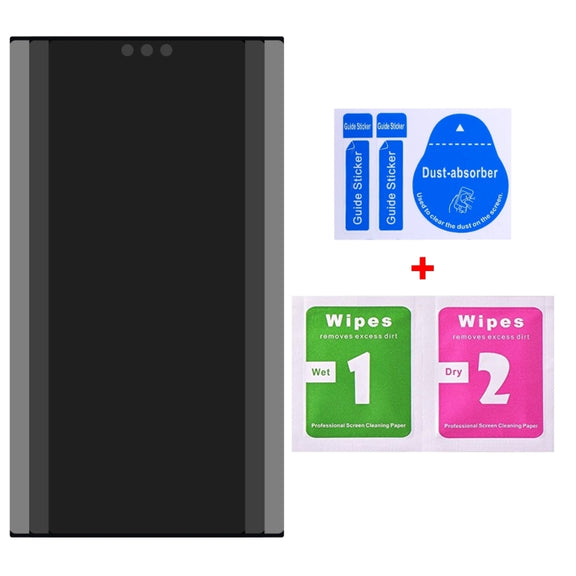 For Samsung Galaxy S23 Ultra 5G 25pcs Ultrathin 3D Curved Edge Privacy Tempered Glass Film, Support Unlock