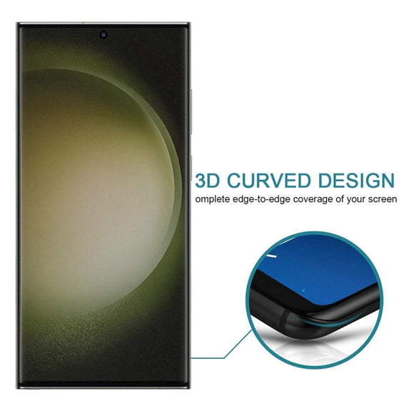For Samsung Galaxy S23 Ultra 5G 25pcs Ultrathin 3D Curved Edge Privacy Tempered Glass Film, Support Unlock