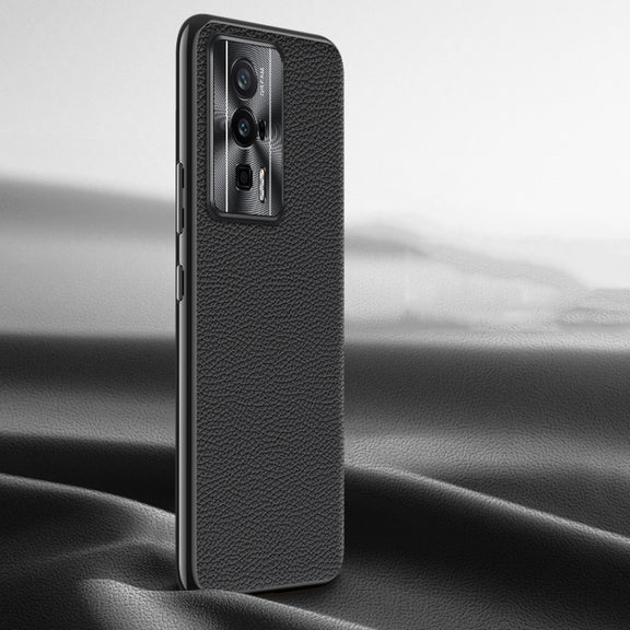 For Xiaomi Redmi K60 Litchi Texture Genuine Leather Phone Case(Black)