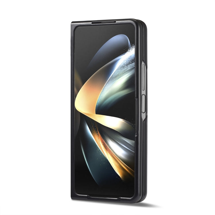 For Samsung Galaxy Z Fold5 LC.IMEEKE Carbon Fiber PU + TPU Horizontal Flip Leather Phone Case(Vertical Black) - free shipping - PMC TechLife - Order now!