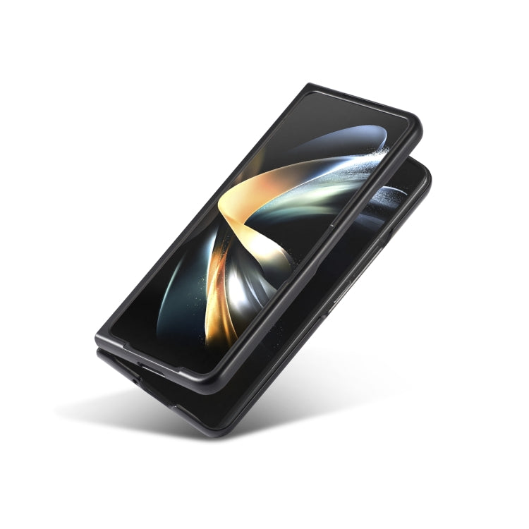 For Samsung Galaxy Z Fold5 LC.IMEEKE Carbon Fiber PU + TPU Horizontal Flip Leather Phone Case(Vertical Black) - free shipping - PMC TechLife - Order now!