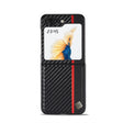 For Samsung Galaxy Z Flip5 LC.IMEEKE Carbon Fiber PU + TPU Horizontal Flip Leather Phone Case(Vertical Black) - free shipping - PMC TechLife - Order now!