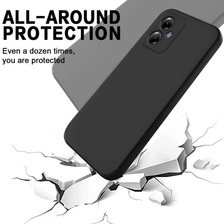 For Motorola Moto G54 5G Solid Color Liquid Silicone Dropproof Full Coverage Phone Case(Black) - Motorola Cases by PMC Jewellery | Online Shopping South Africa | PMC Jewellery | Buy Now Pay Later Mobicred