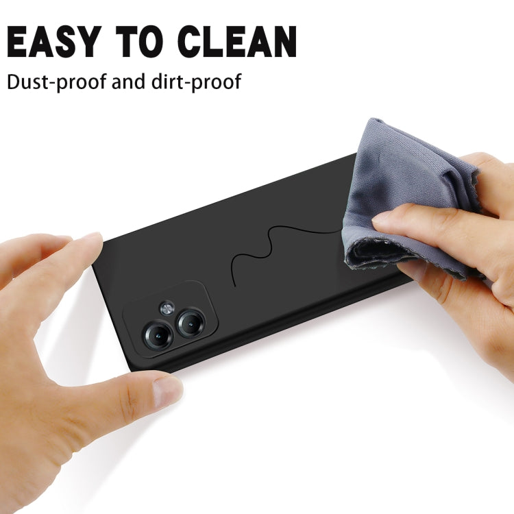 For Motorola Moto G54 5G Solid Color Liquid Silicone Dropproof Full Coverage Phone Case(Black) - Motorola Cases by PMC Jewellery | Online Shopping South Africa | PMC Jewellery | Buy Now Pay Later Mobicred