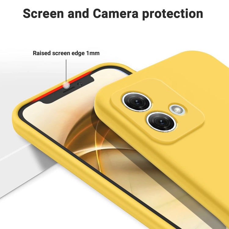 For Motorola Moto G84 5G Solid Color Liquid Silicone Dropproof Full Coverage Phone Case(Yellow) - free shipping - PMC TechLife - Order now!