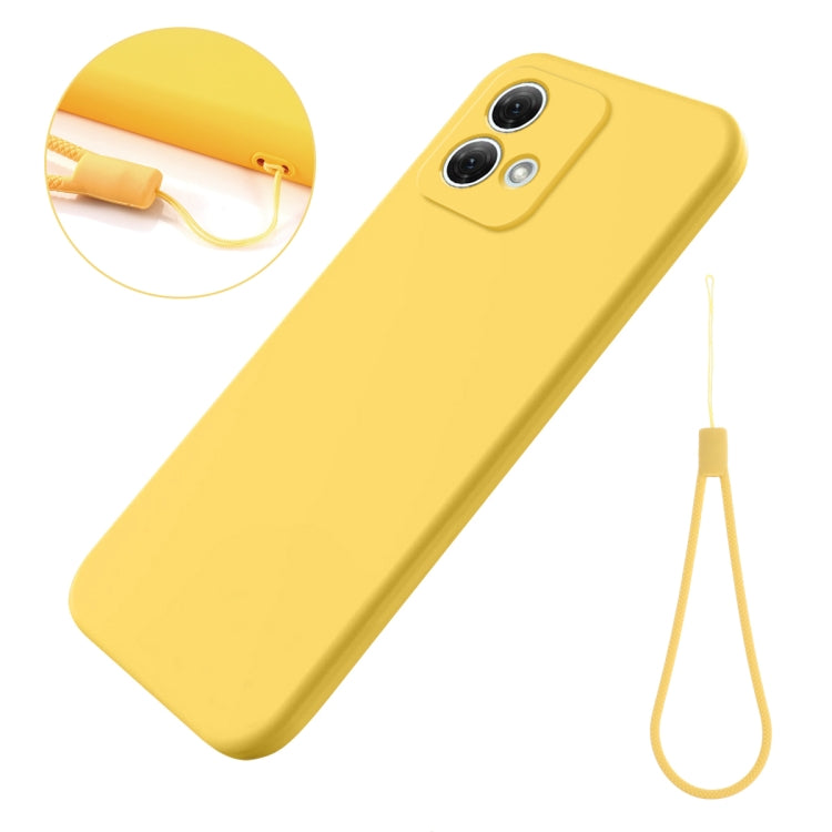 For Motorola Moto G84 5G Solid Color Liquid Silicone Dropproof Full Coverage Phone Case(Yellow) - free shipping - PMC TechLife - Order now!