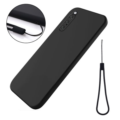 For Sony Xperia 10 V Pure Color Liquid Silicone Shockproof Phone Case(Black) - Sony Cases by PMC Jewellery | Online Shopping South Africa | PMC Jewellery | Buy Now Pay Later Mobicred
