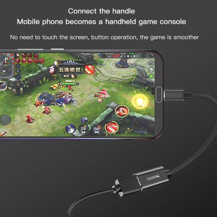 Yesido GS01 Type-C to USB 2.0 OTG Data Converter Cable(Black) - OTG Adapter by Yesido | Online Shopping South Africa | PMC TechLife | Buy Now Pay Later Mobicred