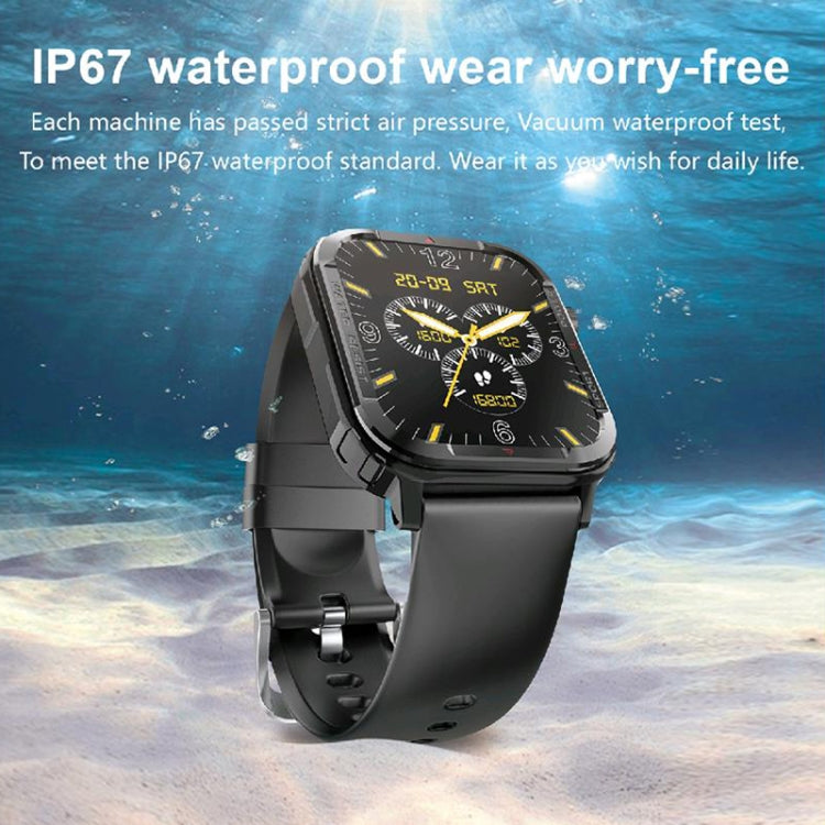 G96 1.85 inch HD Square Screen Rugged Smart Watch Support Bluetooth Calling/Heart Rate Monitoring/Blood Oxygen Monitoring(Black) - Smart Watches by PMC TechLife | Online Shopping South Africa | PMC TechLife
