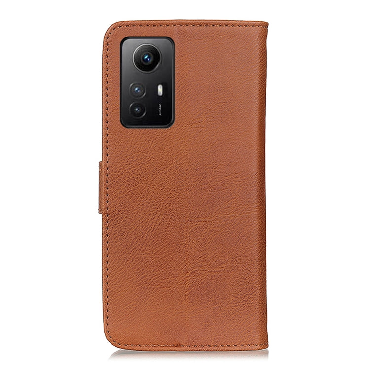 For Xiaomi Redmi Note 12S 4G KHAZNEH Cowhide Texture Flip Leather Phone Case(Brown) - free shipping - PMC TechLife - Order now!