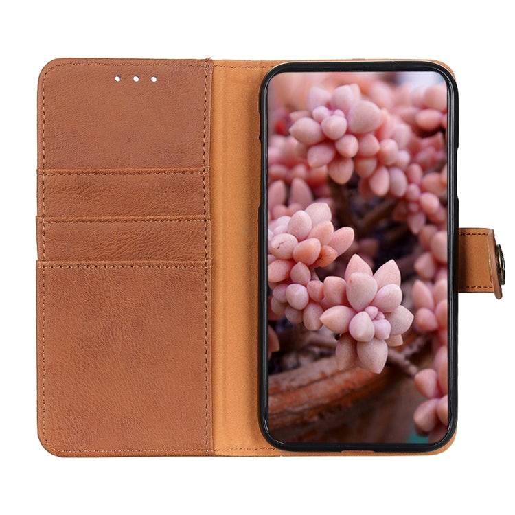 For Xiaomi Redmi Note 12S 4G KHAZNEH Cowhide Texture Flip Leather Phone Case(Brown) - free shipping - PMC TechLife - Order now!