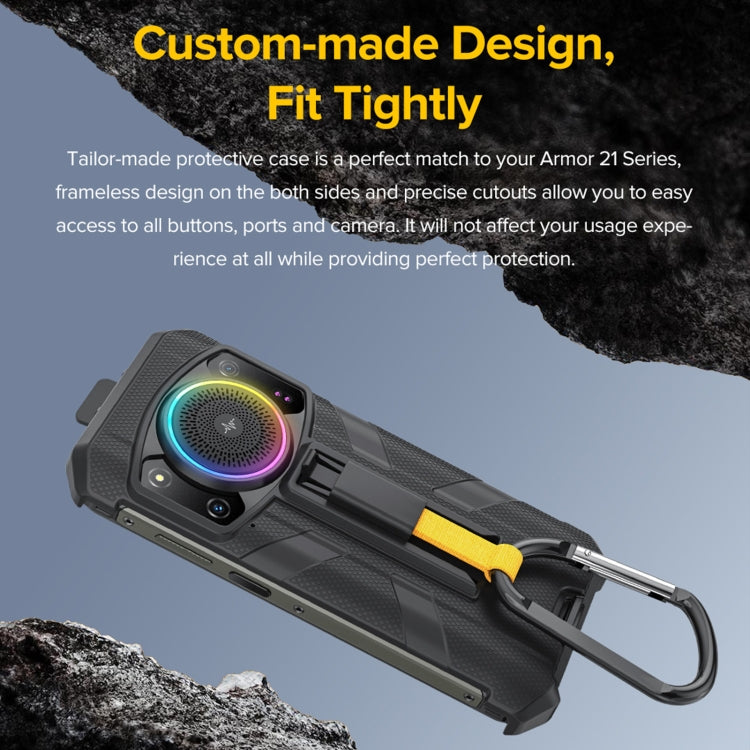 For Ulefone Armor 21 Ulefone Back Clip Phone Case with Carabiner(Black) - free shipping - PMC Jewellery - Order now!